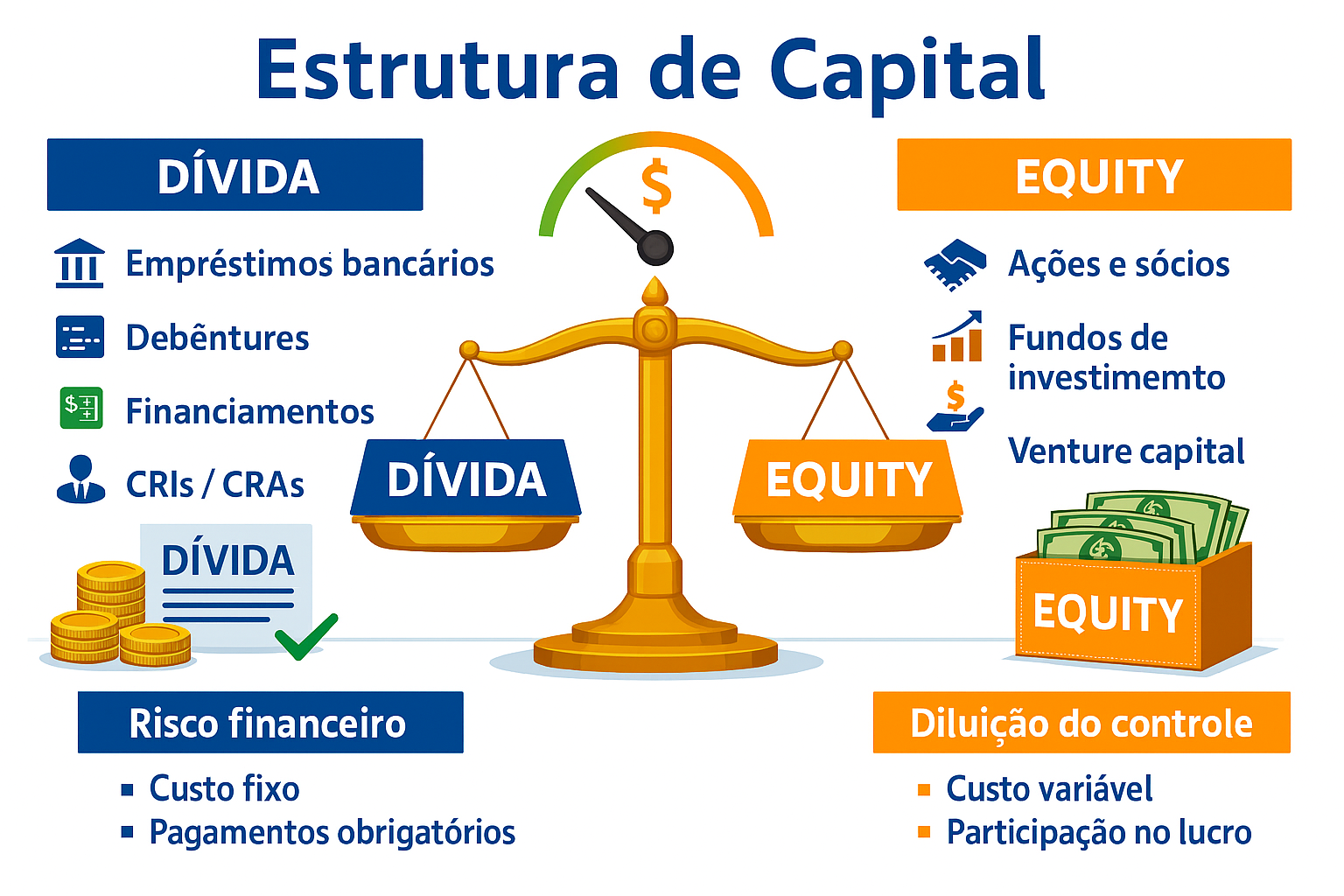 Estrutura de capital, dívida e equity