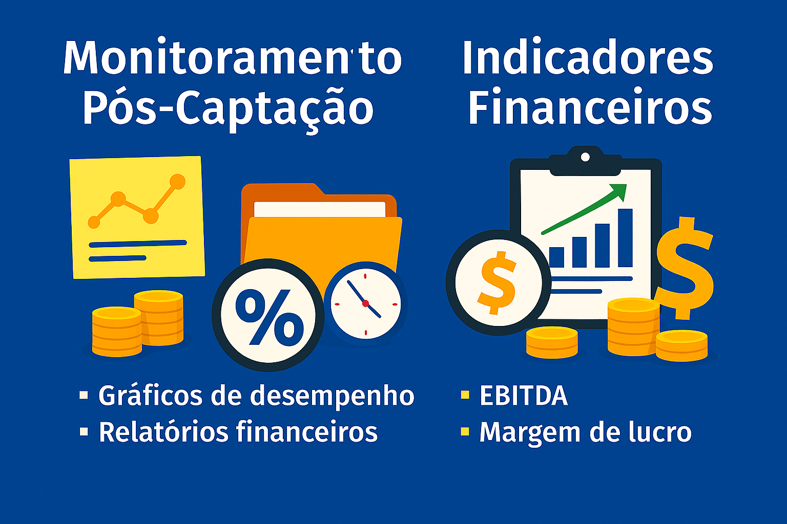 Monitoramento pós-captação e indicadores financeiros